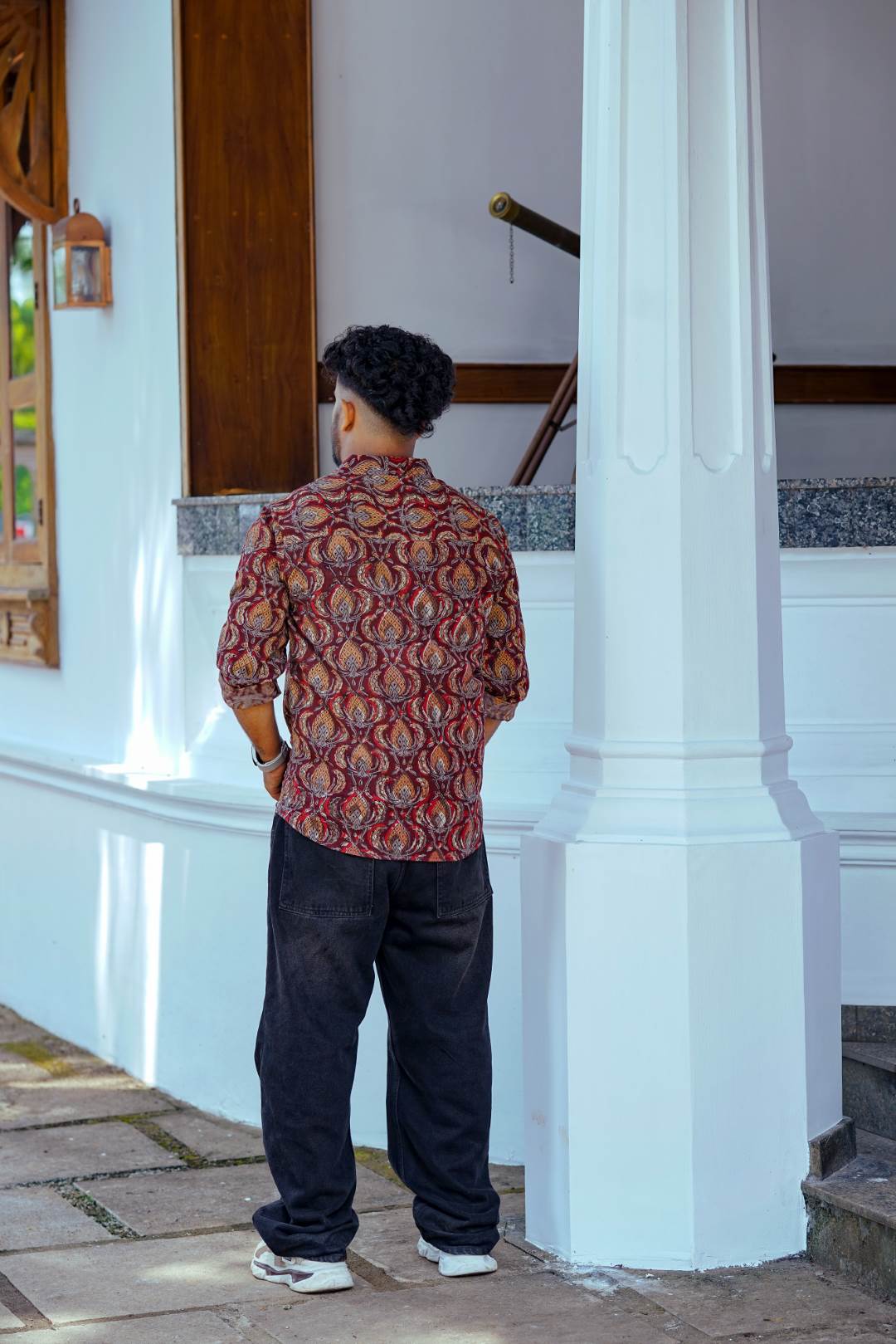 Brown Jahota Pineapple Print Shirt