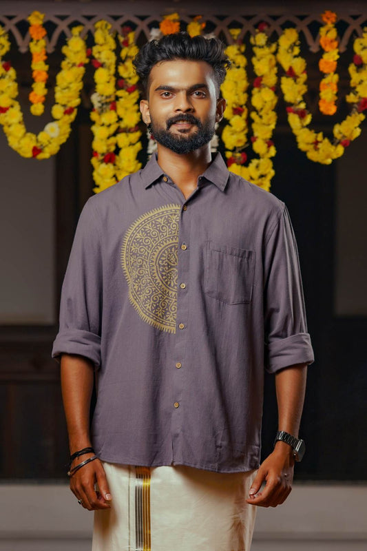 Grey Base Full Sleeve Shirt