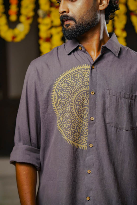 Grey Base Full Sleeve Shirt