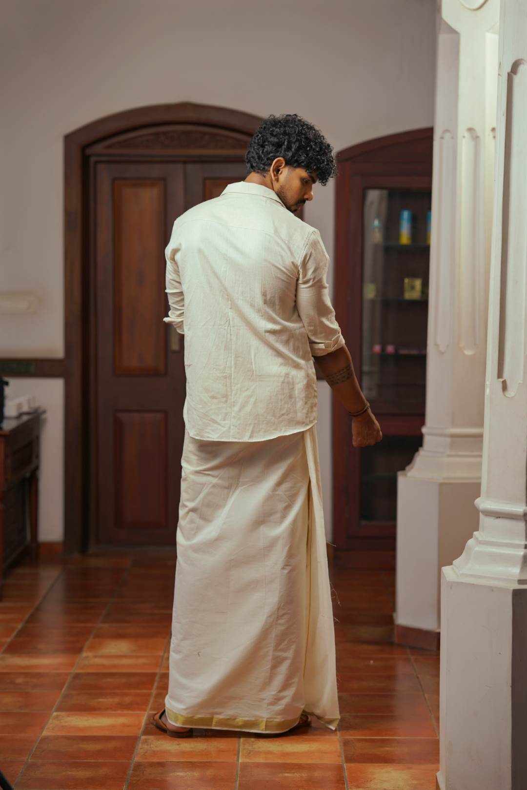 Offwhite Full Sleeve with Tulsi Hand Block Print