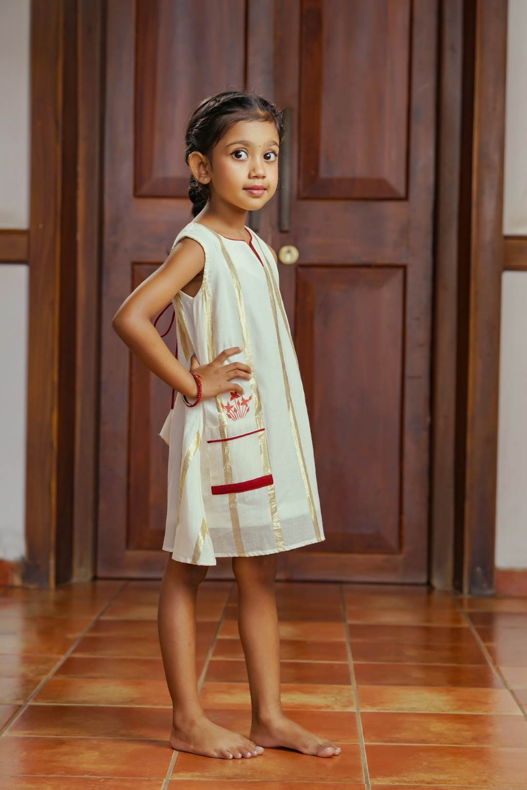Offwhite A Line Dress with Thechipoov Print