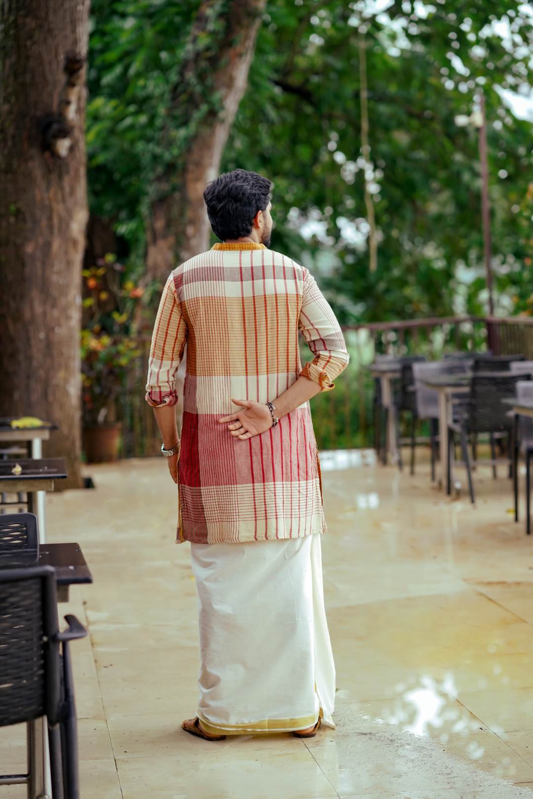 Handloom Cotton Check Kurtha