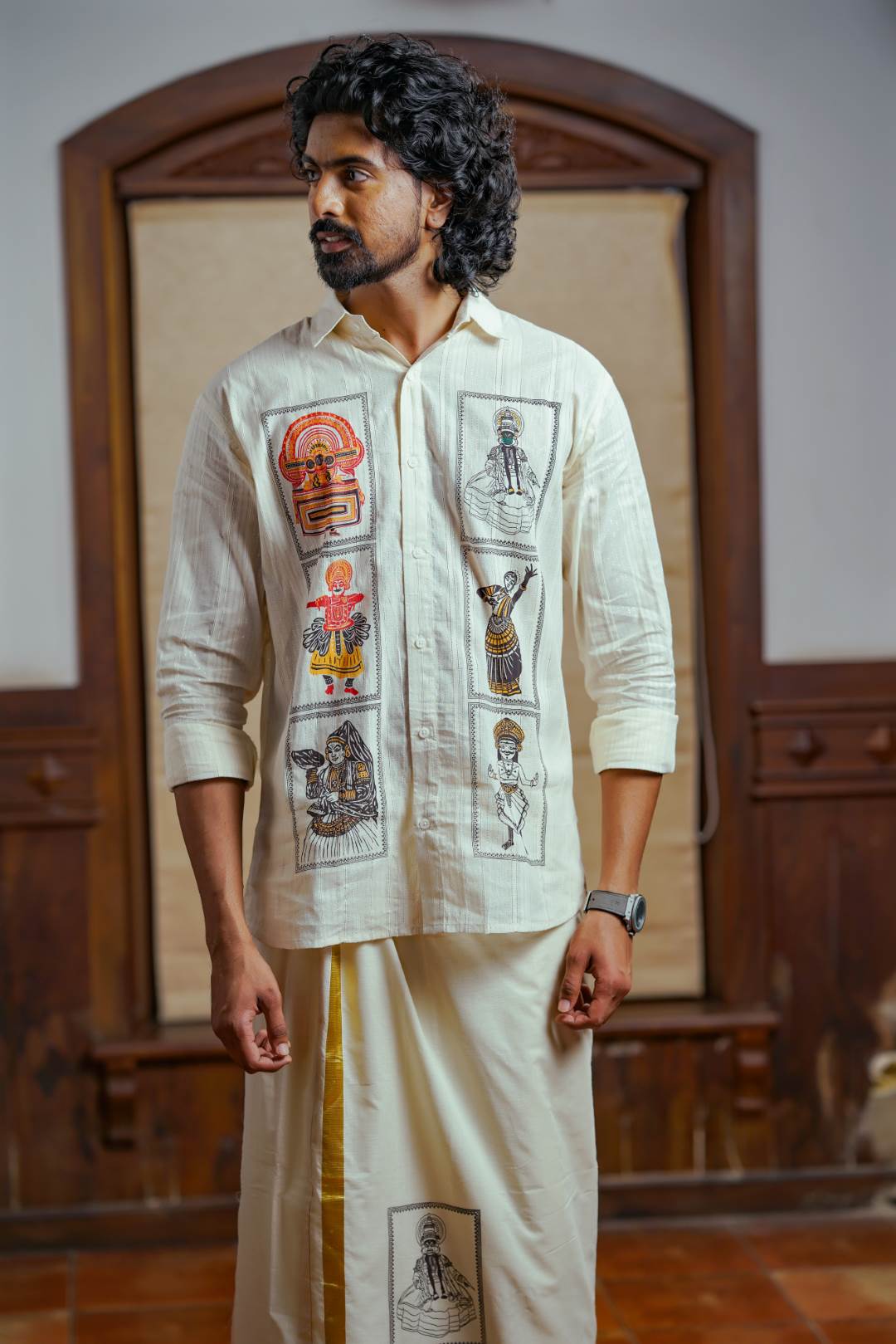 Offwhite Shirt with Artforms Print