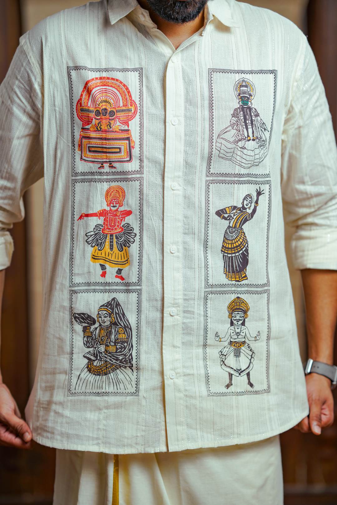 Offwhite Shirt with Artforms Print