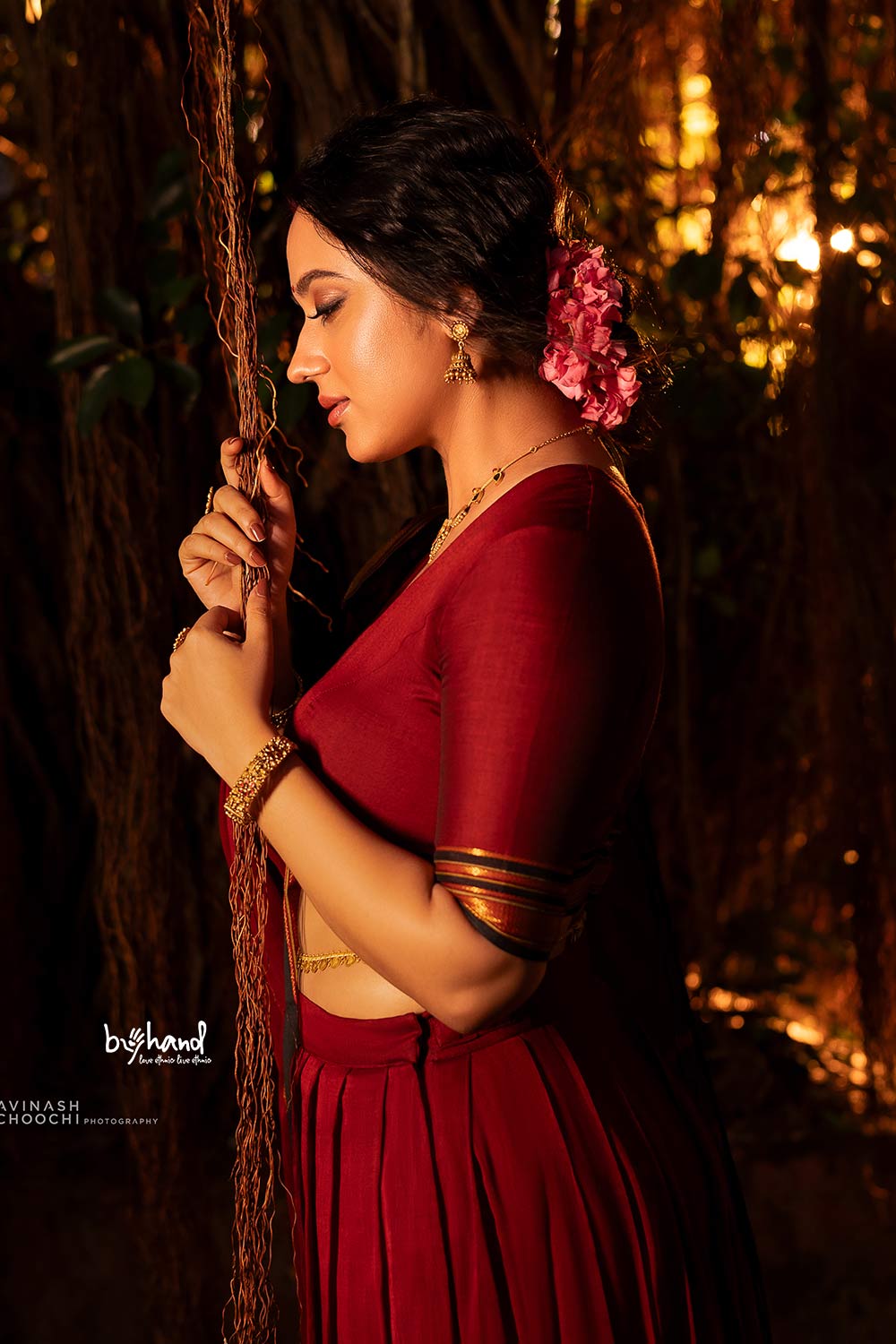 Narayanan pet Hadloom 3 Pcs Dhavani Set