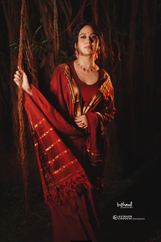 Narayanan pet Hadloom 3 Pcs Dhavani Set