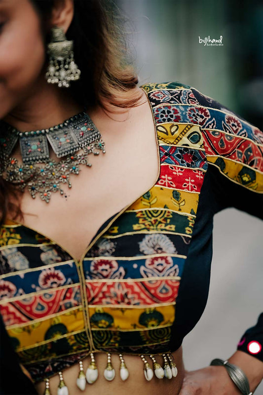 Ajrakh Patch Work Chaniya Choli (Lehenga)