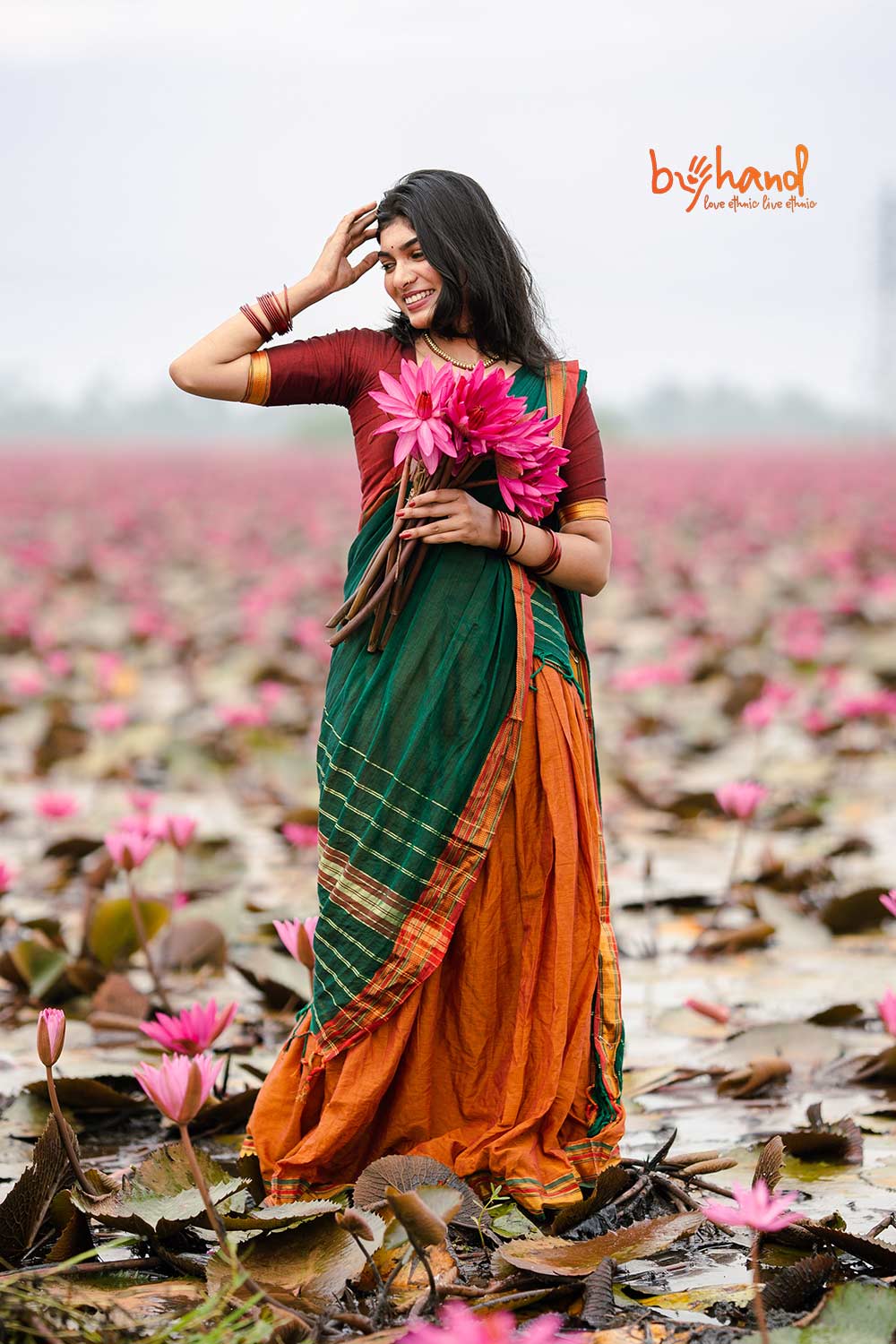 Narayananpethu Yellow 3 pcs Dhavani Set