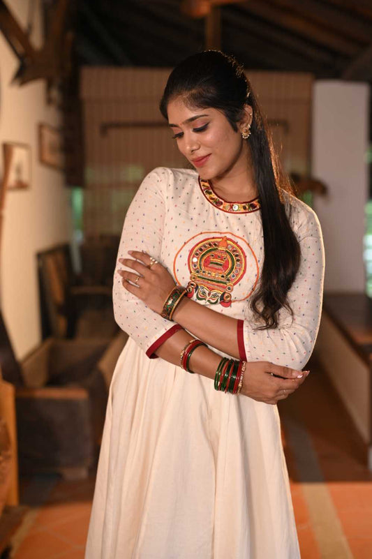 Garudan Thookam Hand Painted Anarkali