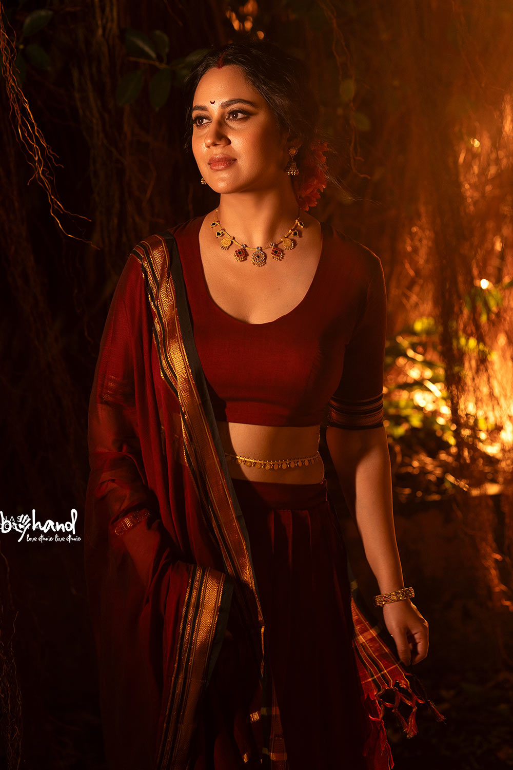Narayanan pet Hadloom 3 Pcs Dhavani Set