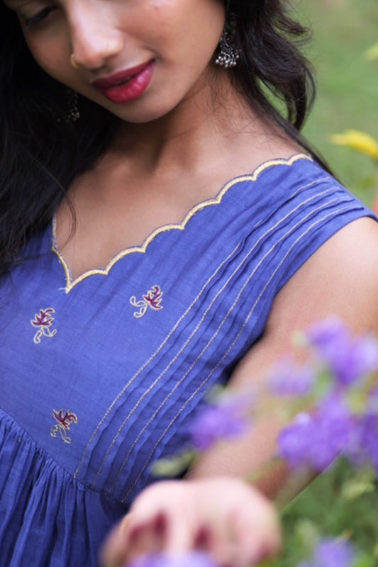 Embroidery Mull Chanderi Co-Ord set