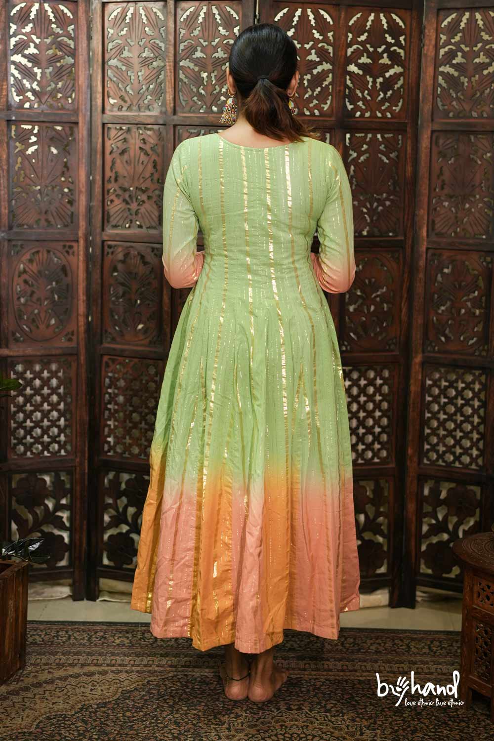 Pastel Shade Dyed Anarkali