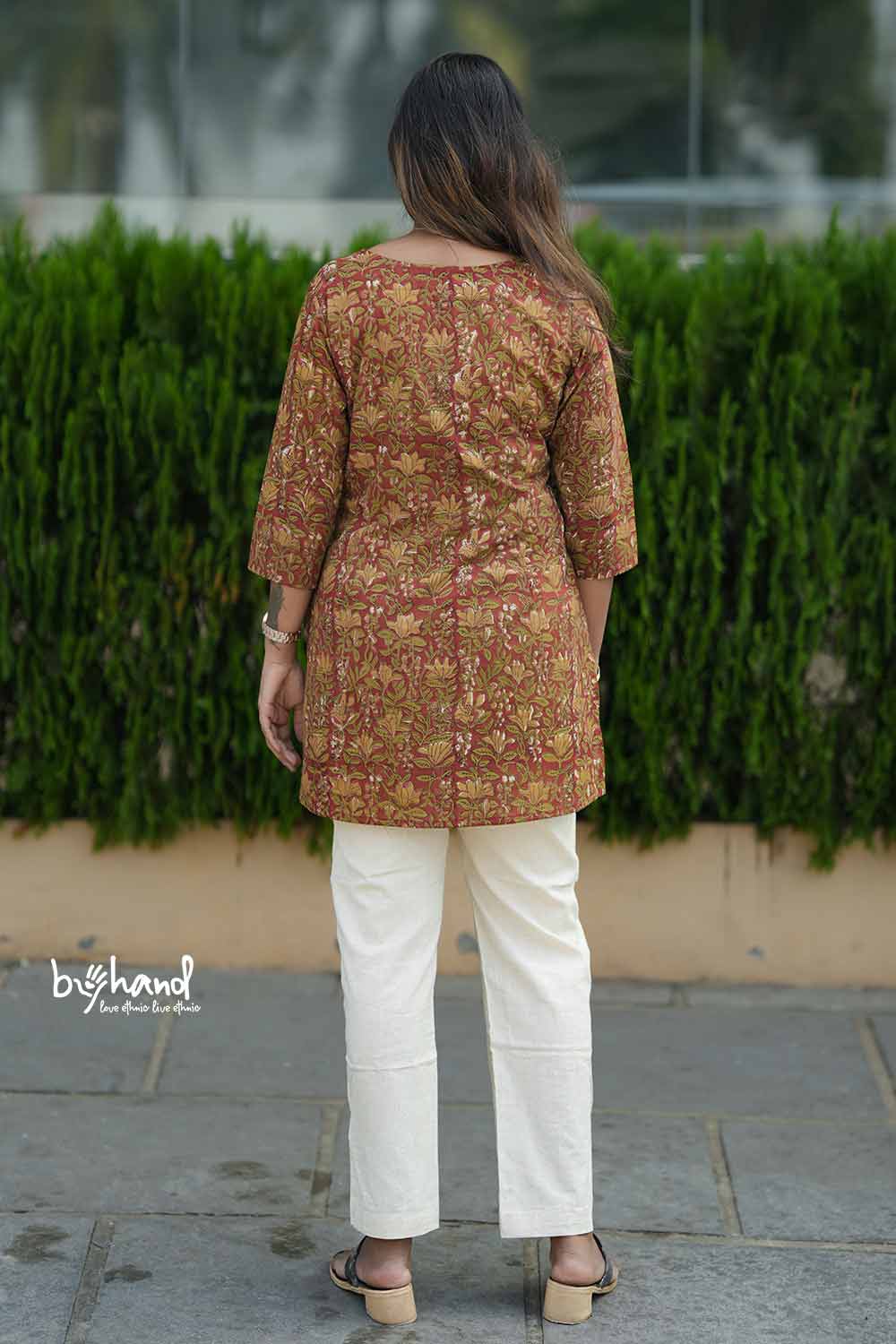 Johota Printed Red Short Kurti