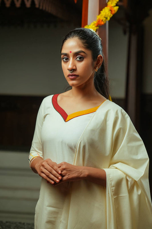 Offwhite Multicolour Embroidered Full set