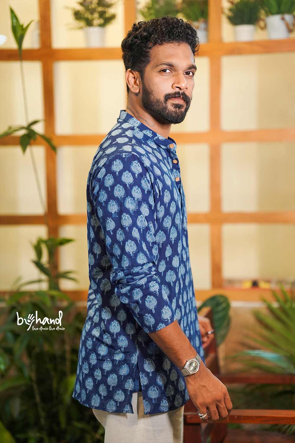 Indigo Mens Short Kurta