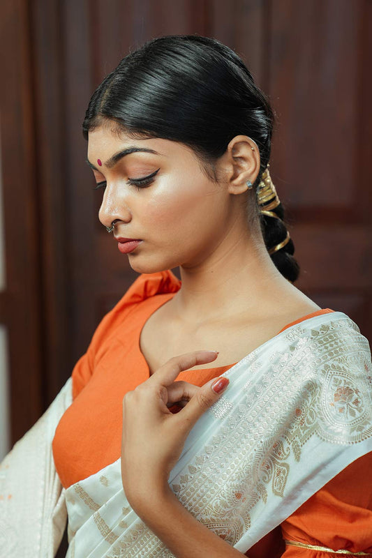 Mulcotton Dyed Saree Blouse