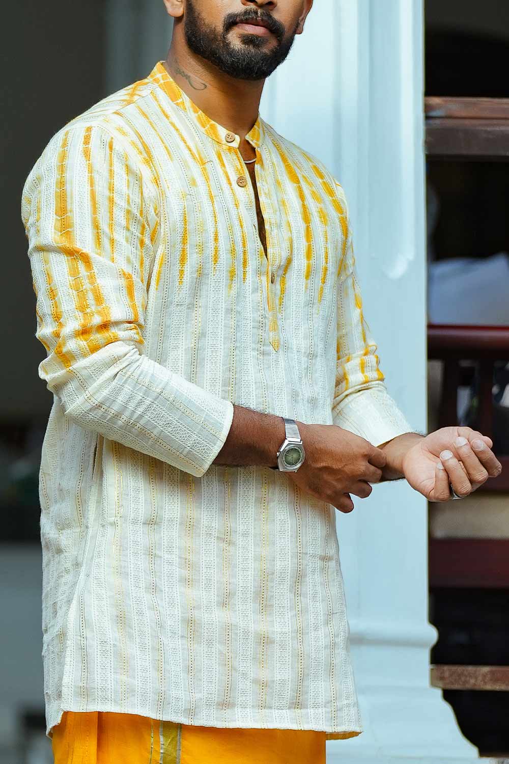 Yellow Dyed Long Kurta