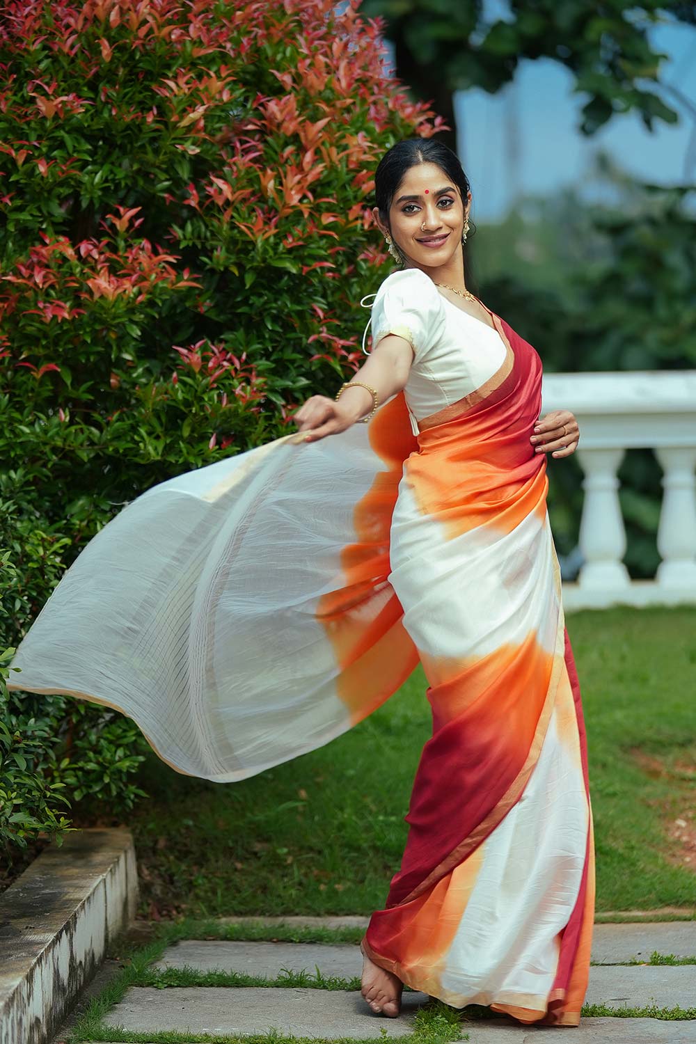 Pure Chanderi Dyed Saree