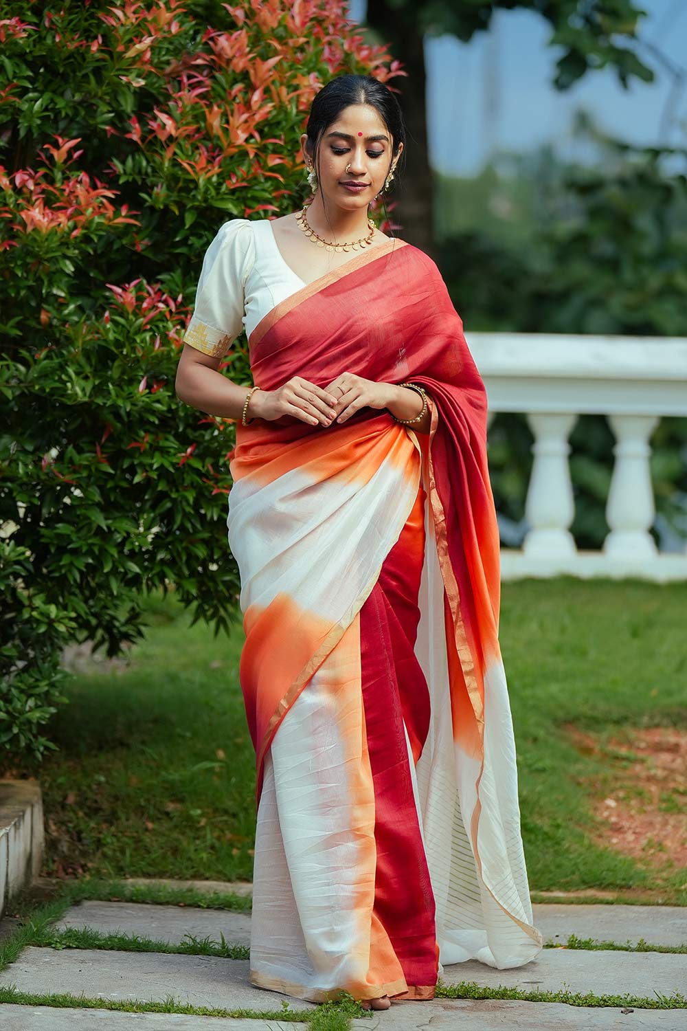 Pure Chanderi Dyed Saree