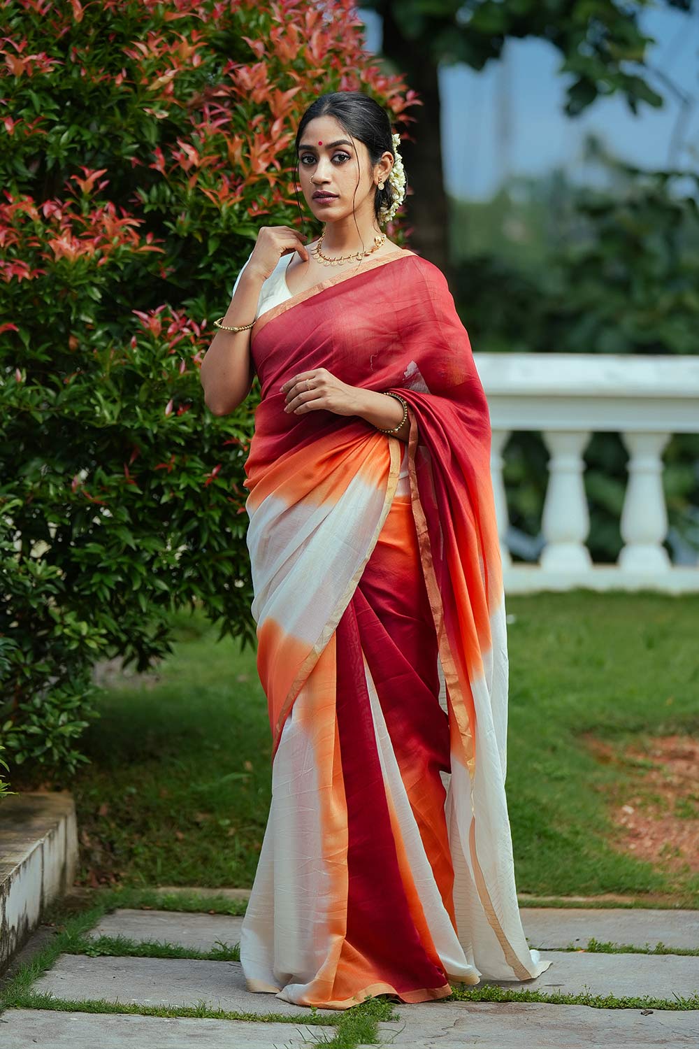 Pure Chanderi Dyed Saree