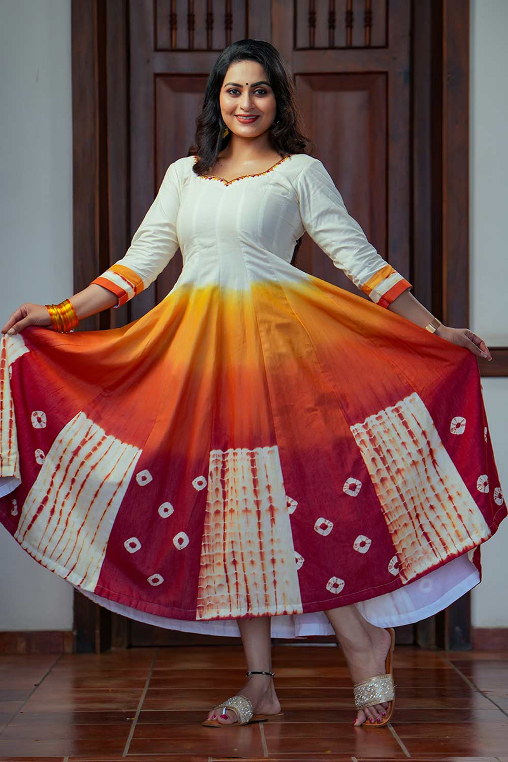 Bandhini & Shibori Anarkali