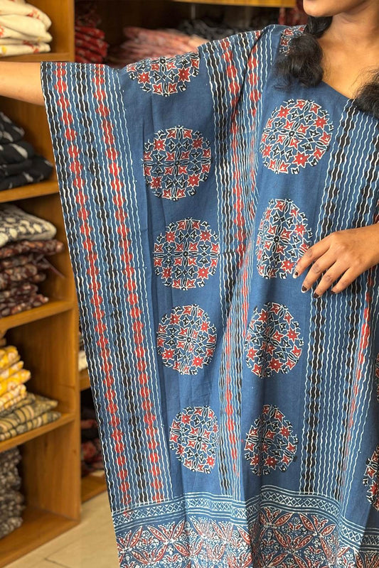 Blue Kaftan with Stripes