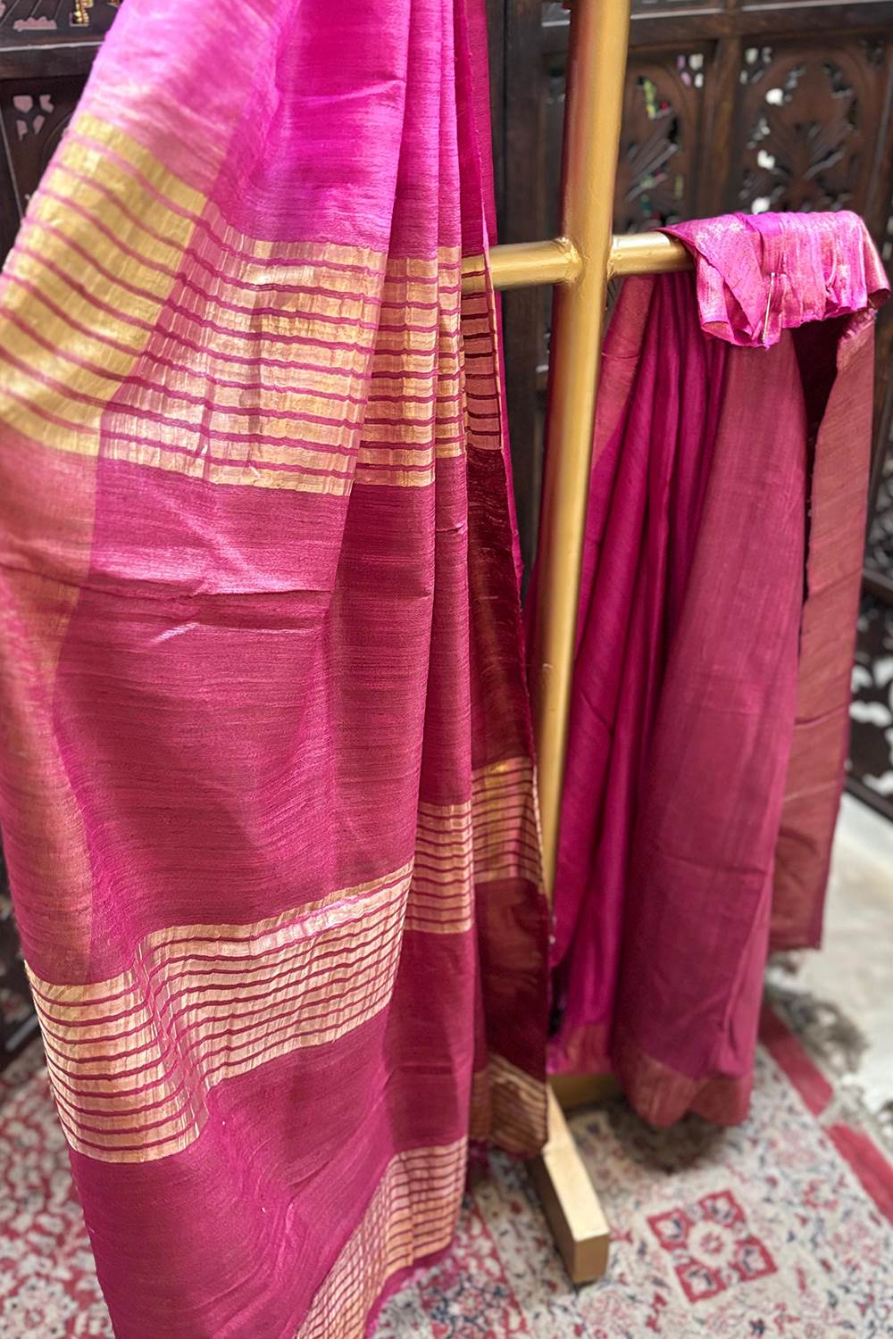 Tussar Gicha Premium Saree