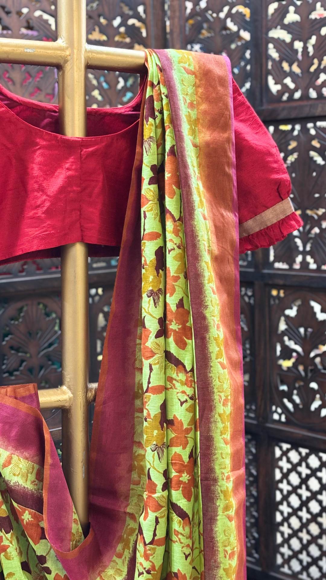 Linen Printed Saree