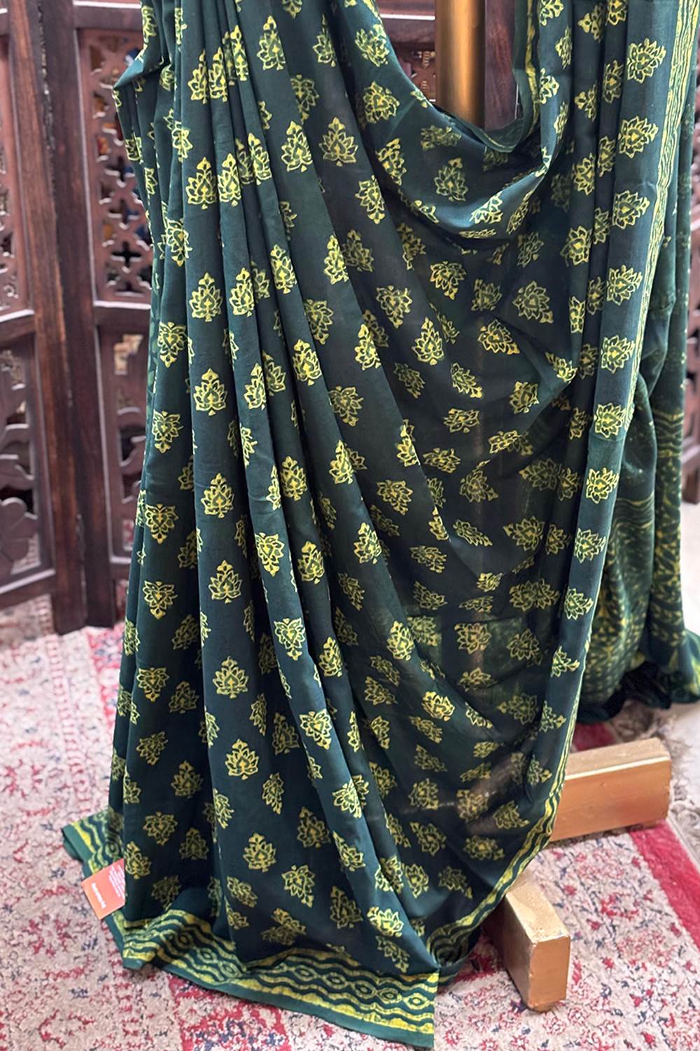Green Mulcotton Saree
