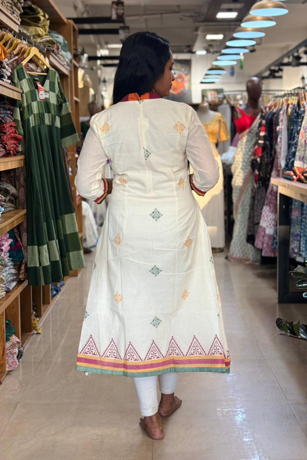 Offwhite A Line Kurthi