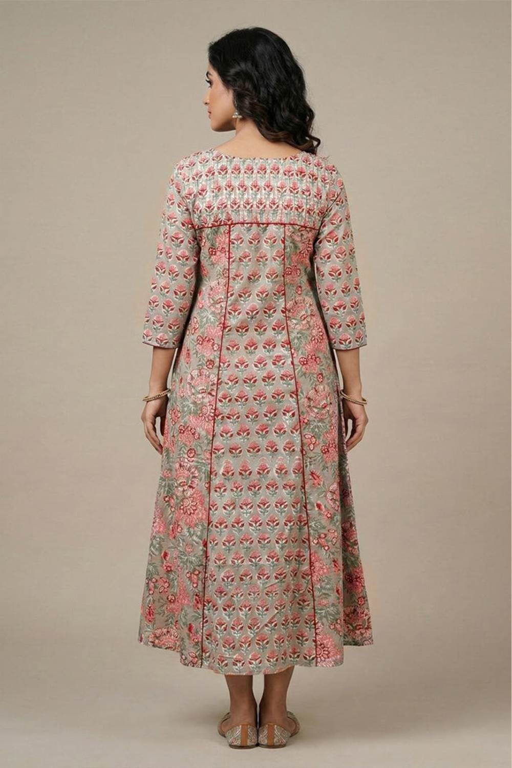 Pastel Green Sanganeri Kurti