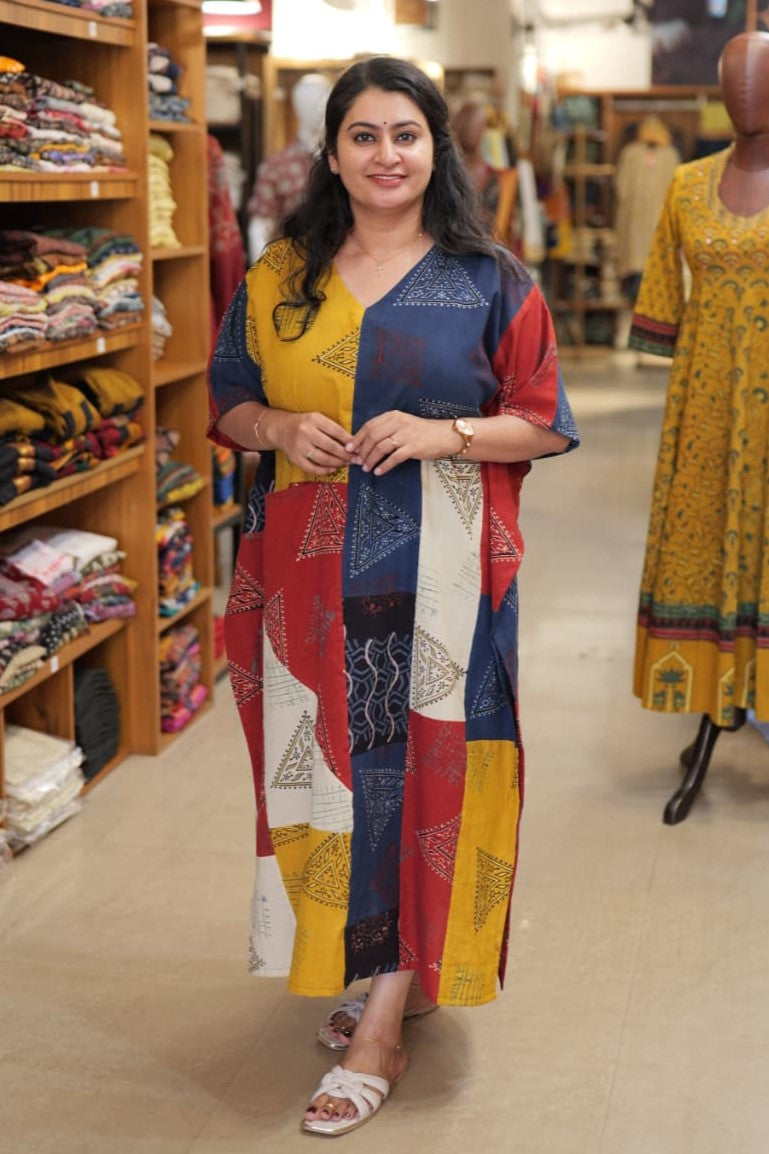 Multi Colour Patch Kaftan