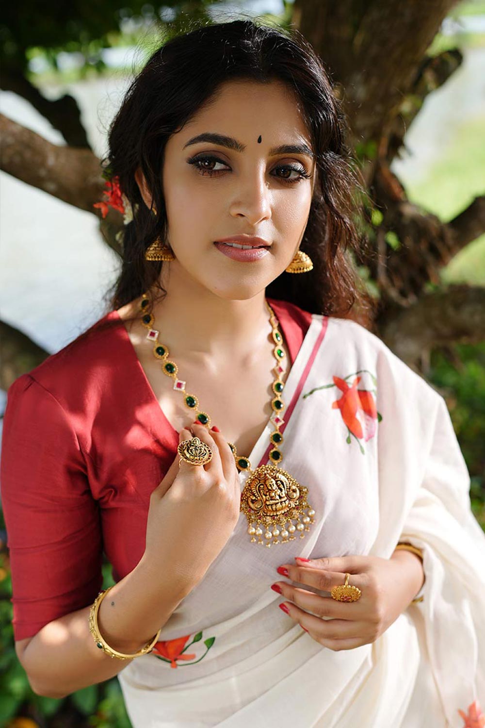 Maroon Chanderi Blouse