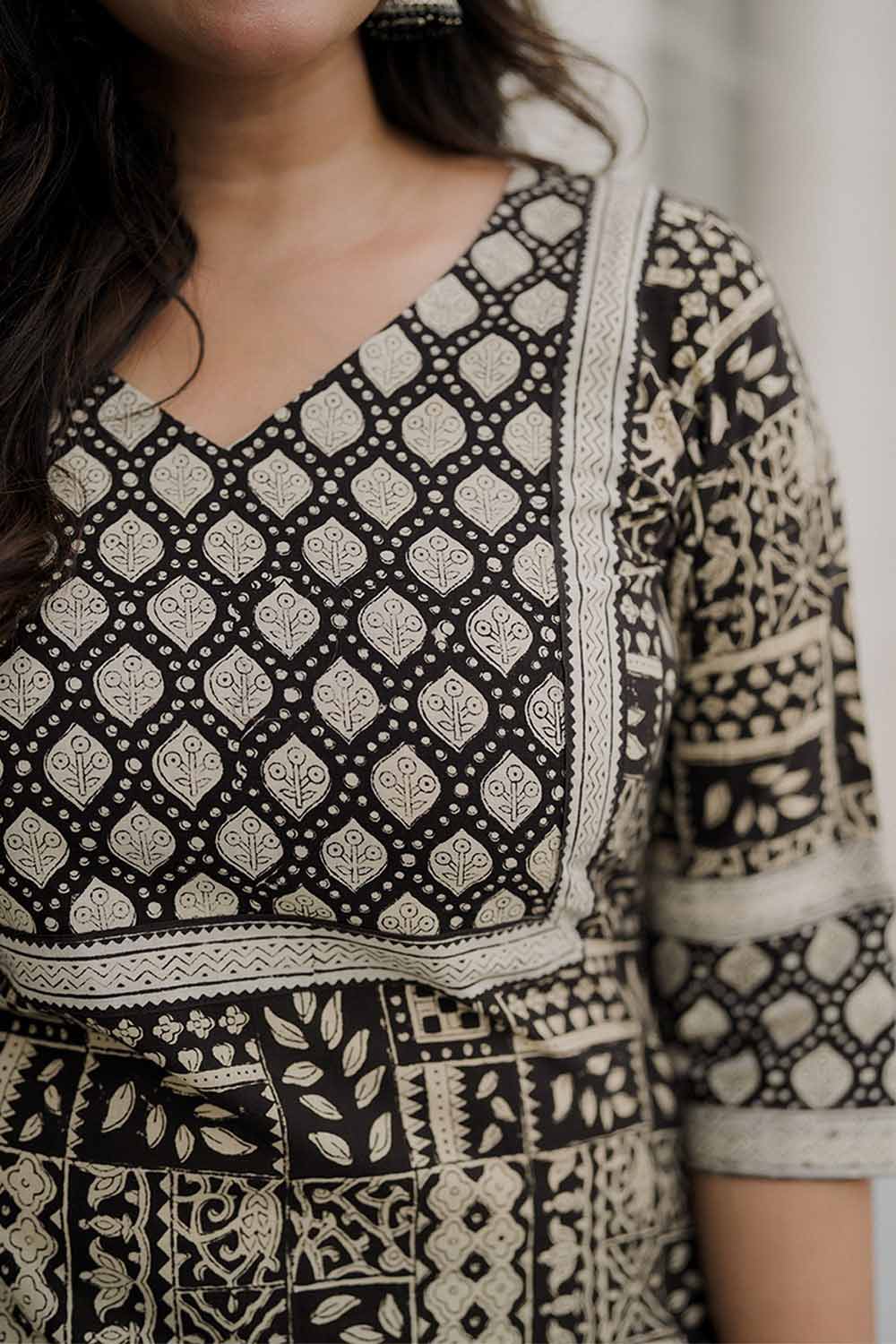 Black Geometrical Printed Co-Ord Set