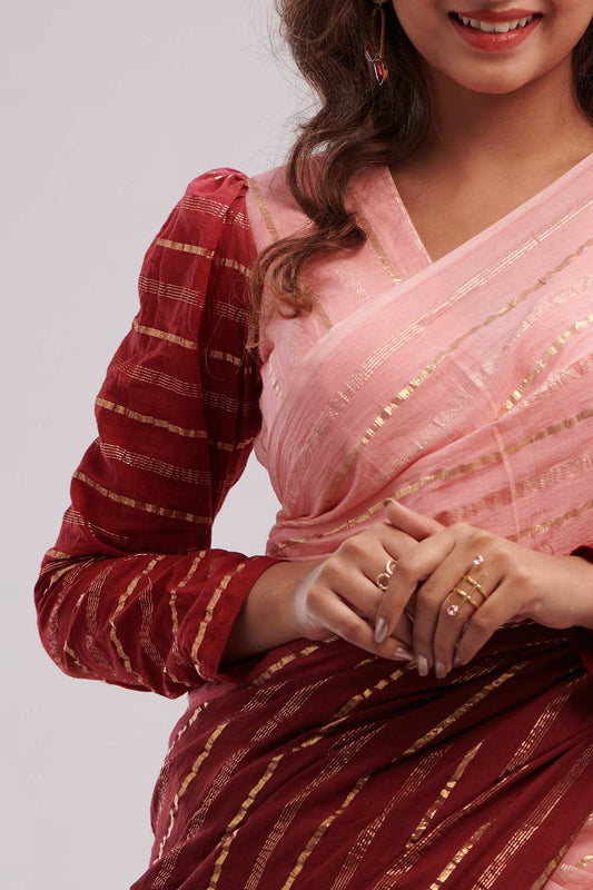 Maroon & Pink Ombre Blouse