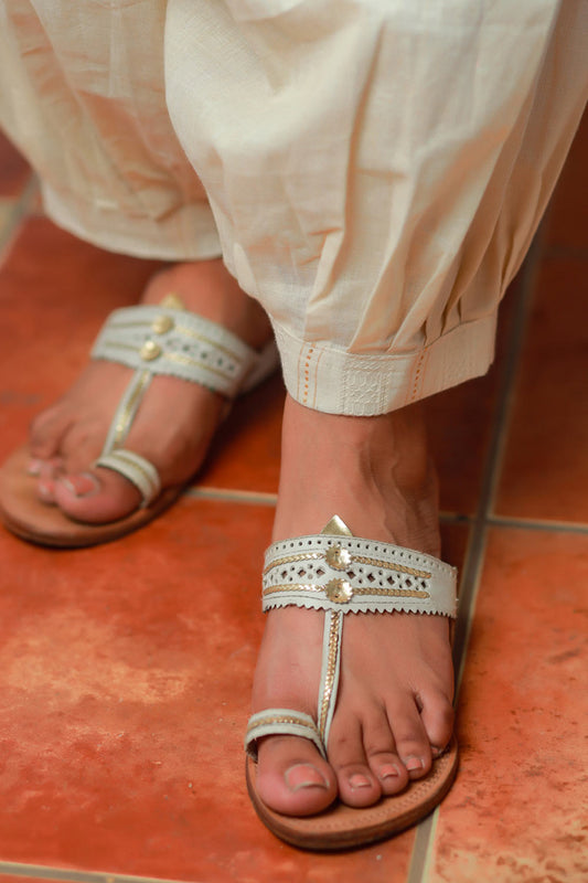 Beige Handloom Afghani Pants