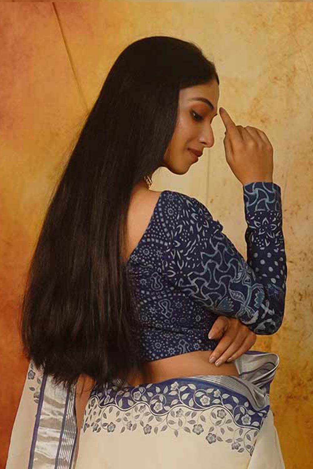 Indigo Dabu Multi Patch Blouse