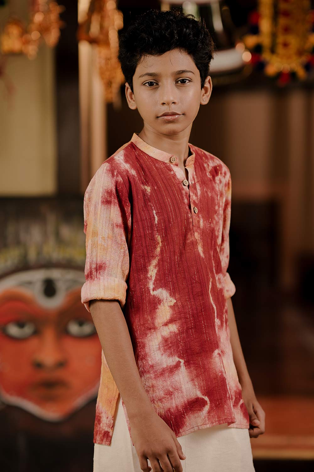 Shibori Lurex Short Kurta