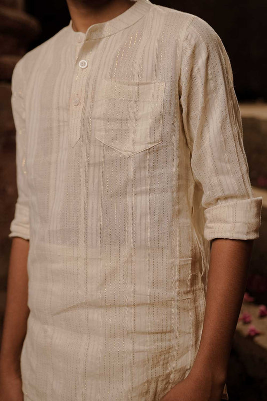 Off-white Lurex Kurta
