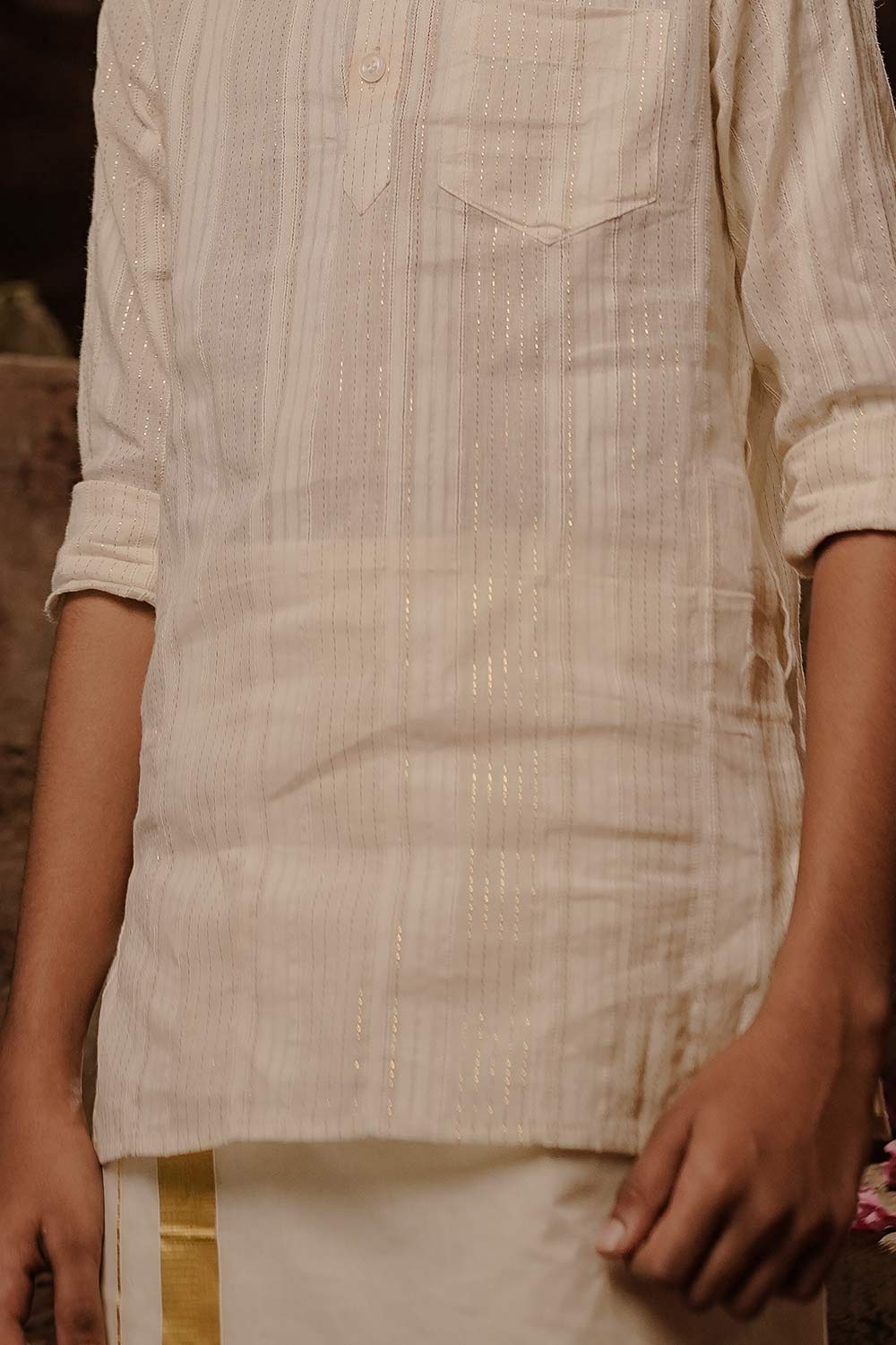 Off-white Lurex Kurta