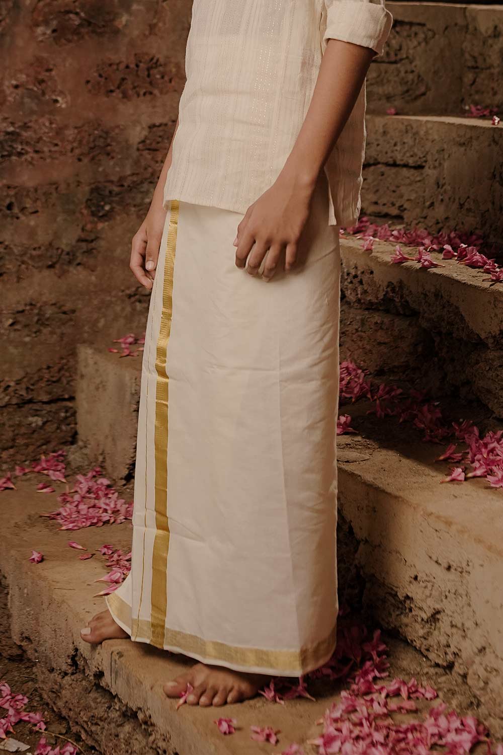 Off-white Lurex Kurta