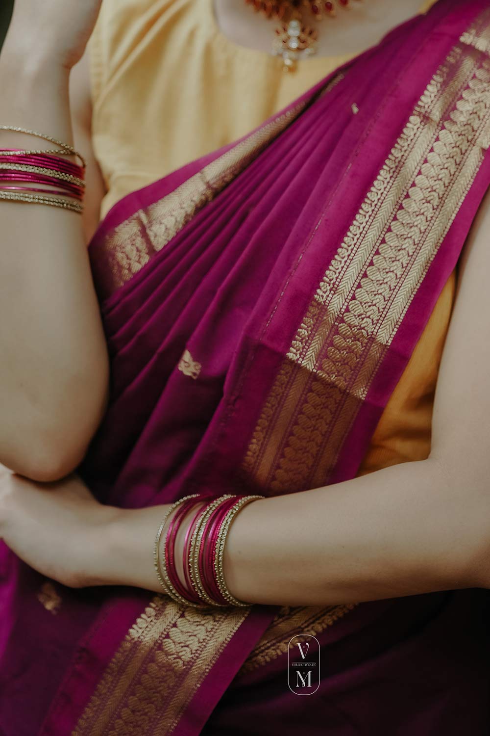 Gadwal Handloom Kalyani Cotton Purple Saree