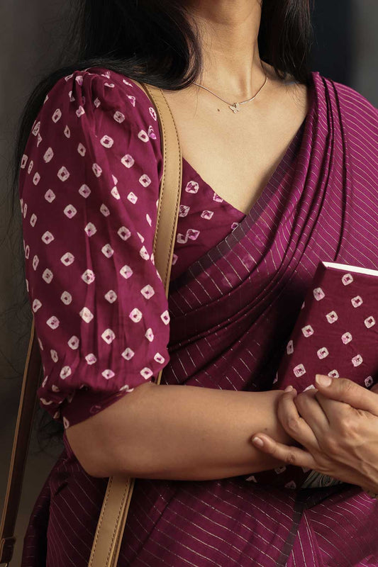 Purple Bandhani Blouse