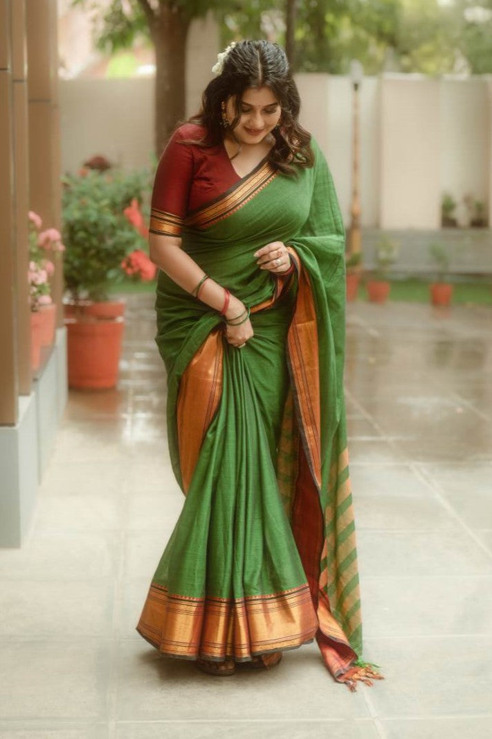 Narayanpett Green Saree