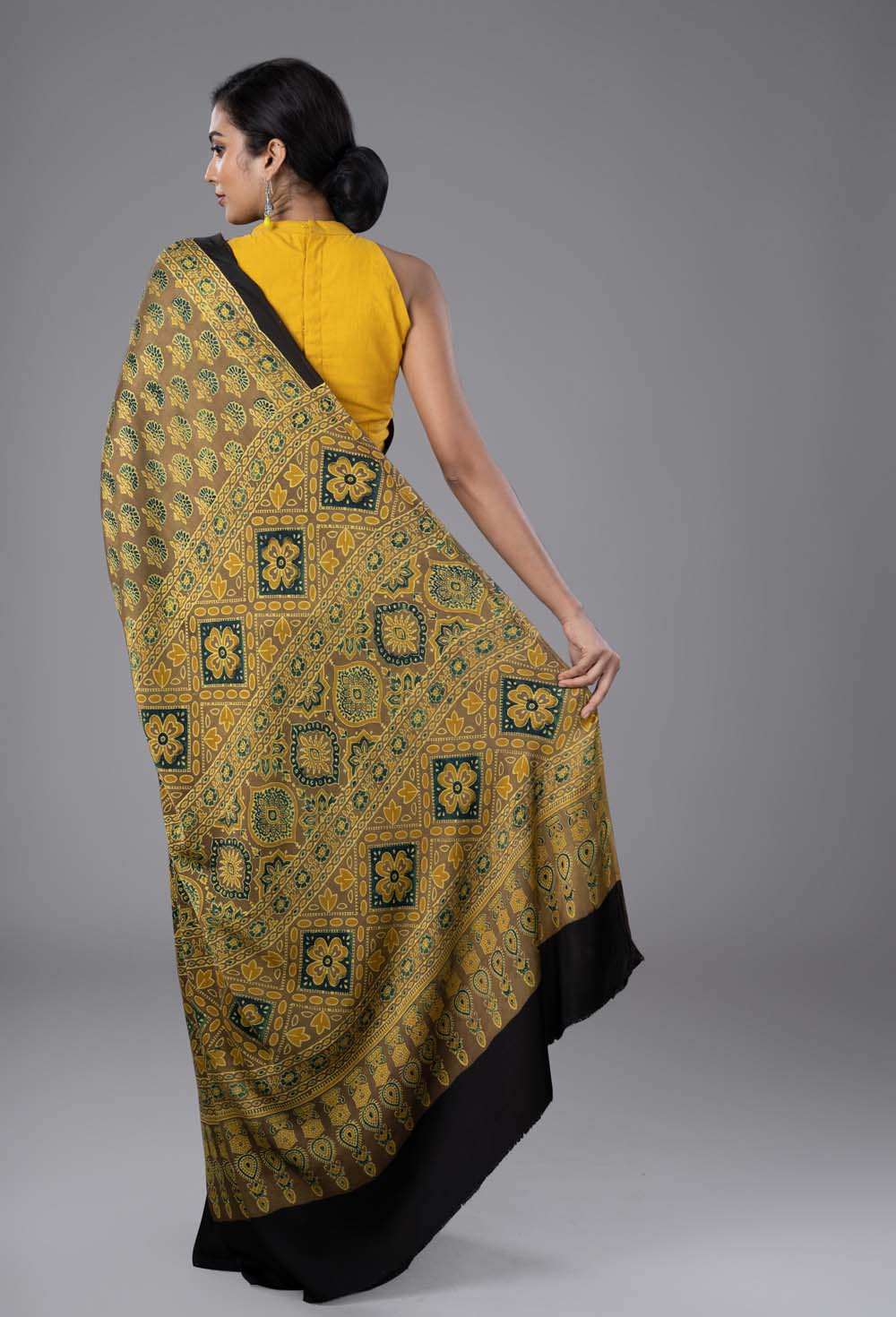 Modal Silk Ajrakh Saree