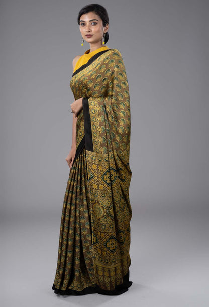 Modal Silk Ajrakh Saree