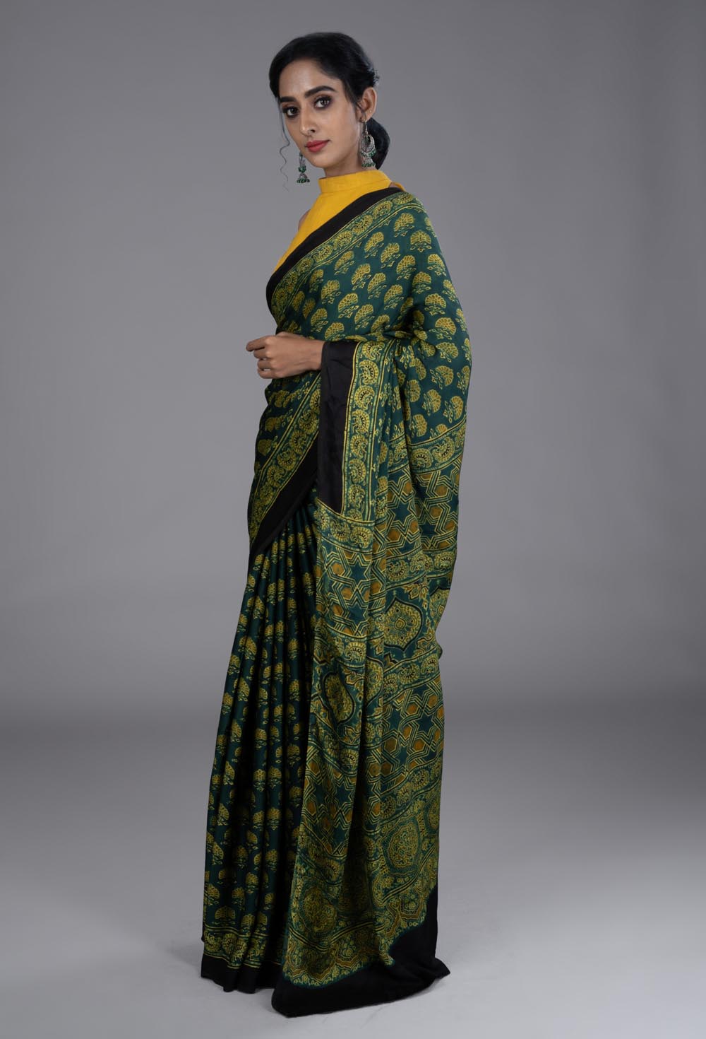 Modal Silk Ajrakh Saree