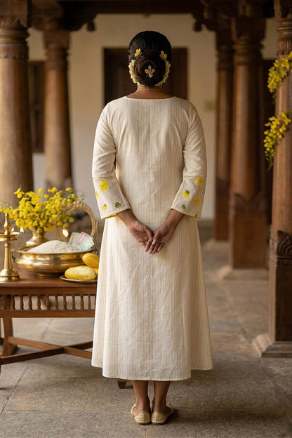 Offwhite Kanikonna Handpainted A Line Dress