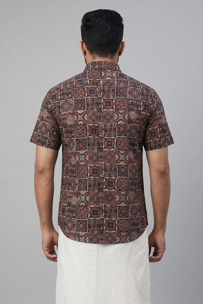 Black Base Geometrical Print Shirt