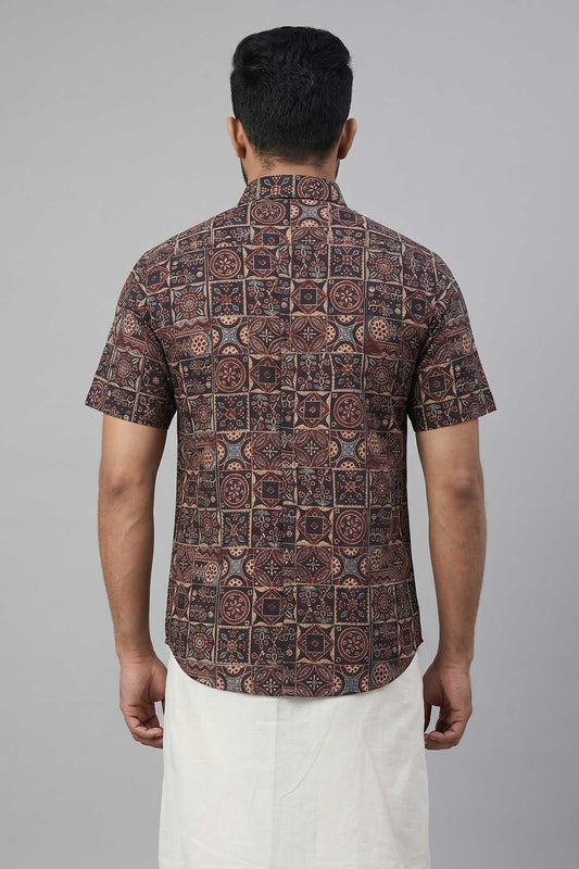 Black Base Geometrical Print Shirt